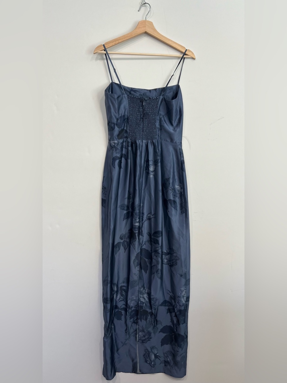Reformation Blue Floral Satin Slip Gown - Picture 16 of 16